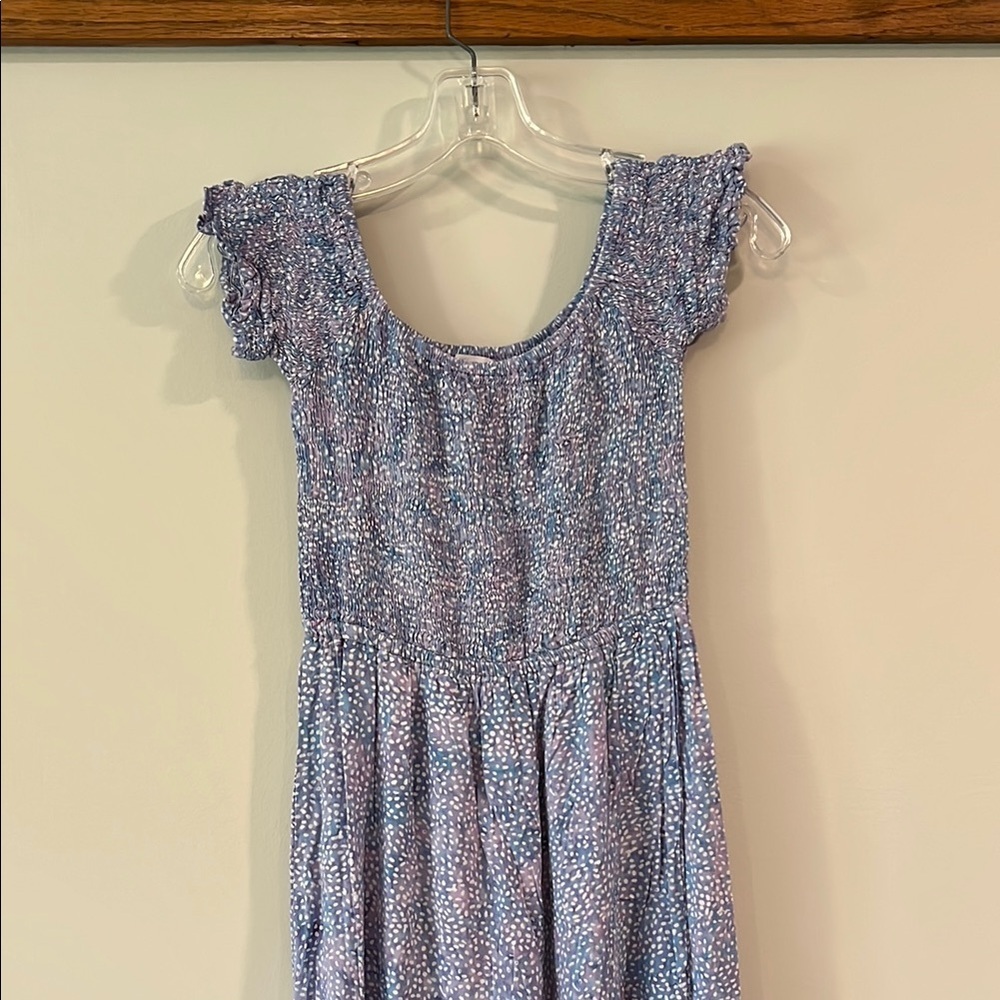 Tiare Hawaii - Purple and White Smocked Dress, OS